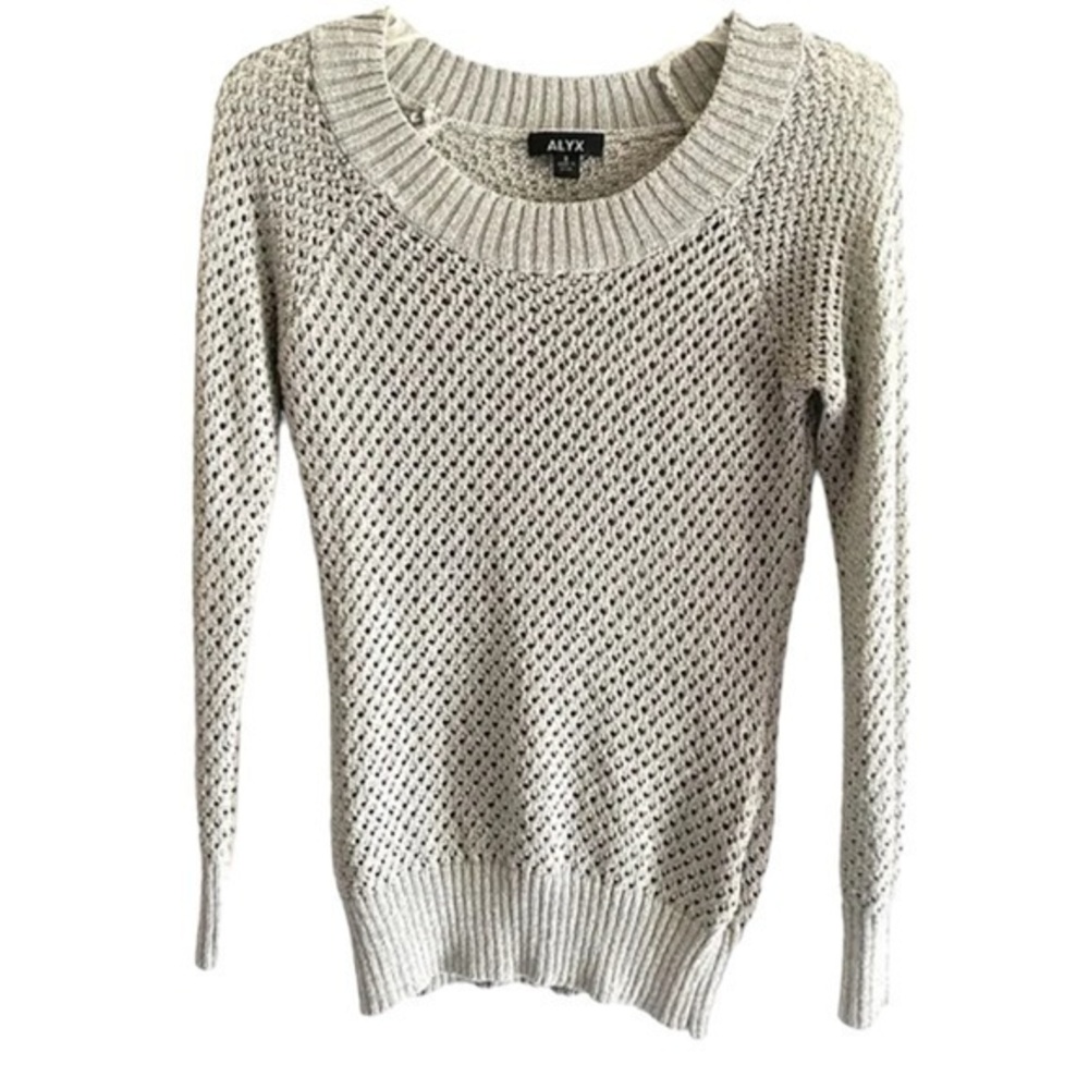 ALYX silver sparkle metallic pullover sweater